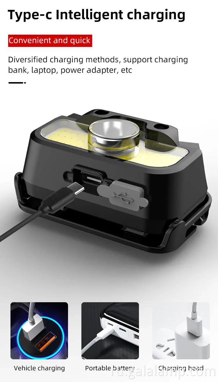 Ультра-яркий светодиодный фар с удобным портом зарядки типа C